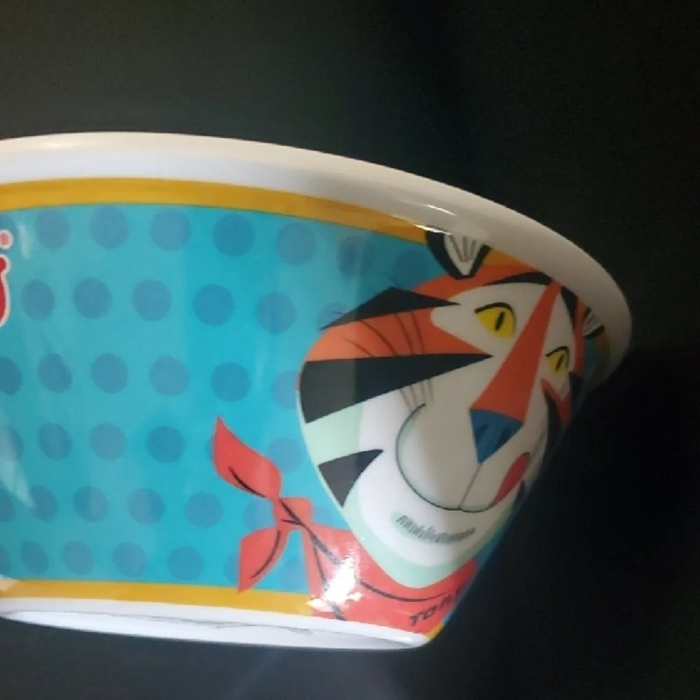 Tony the Tiger Bowl vintage Kelloggs cereal colorful breakfast fun
